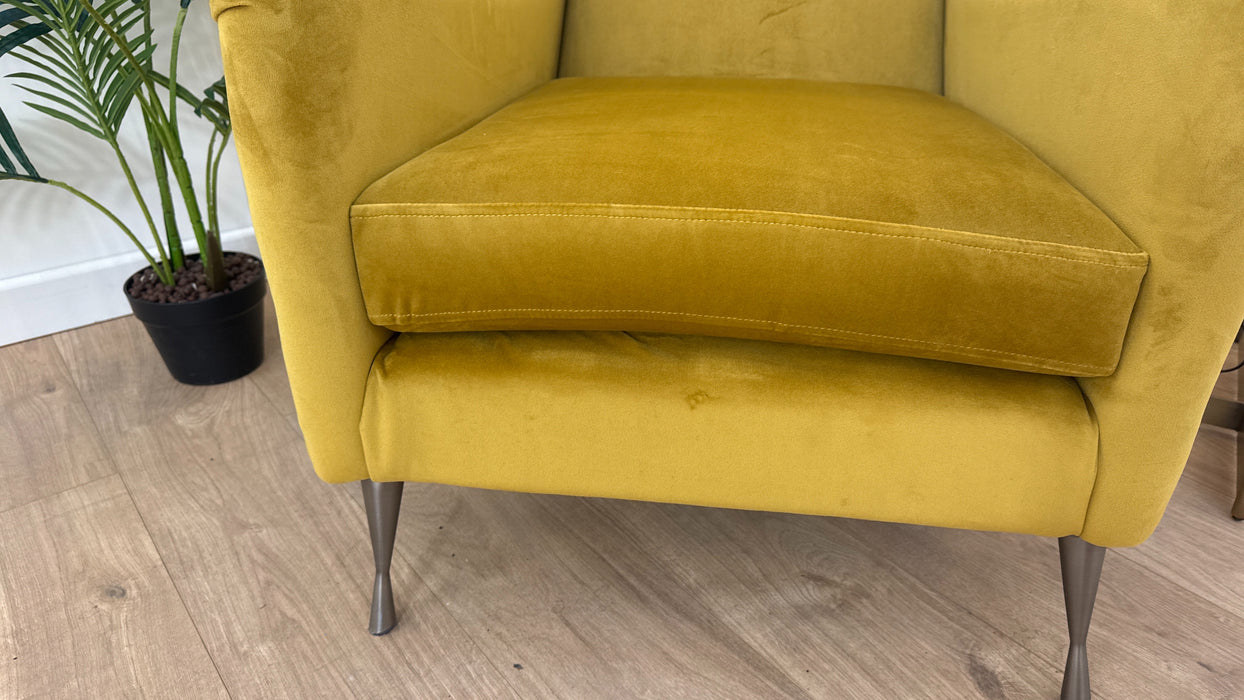 Peace 1 Seater - Fabric Accent Chair - Mustard