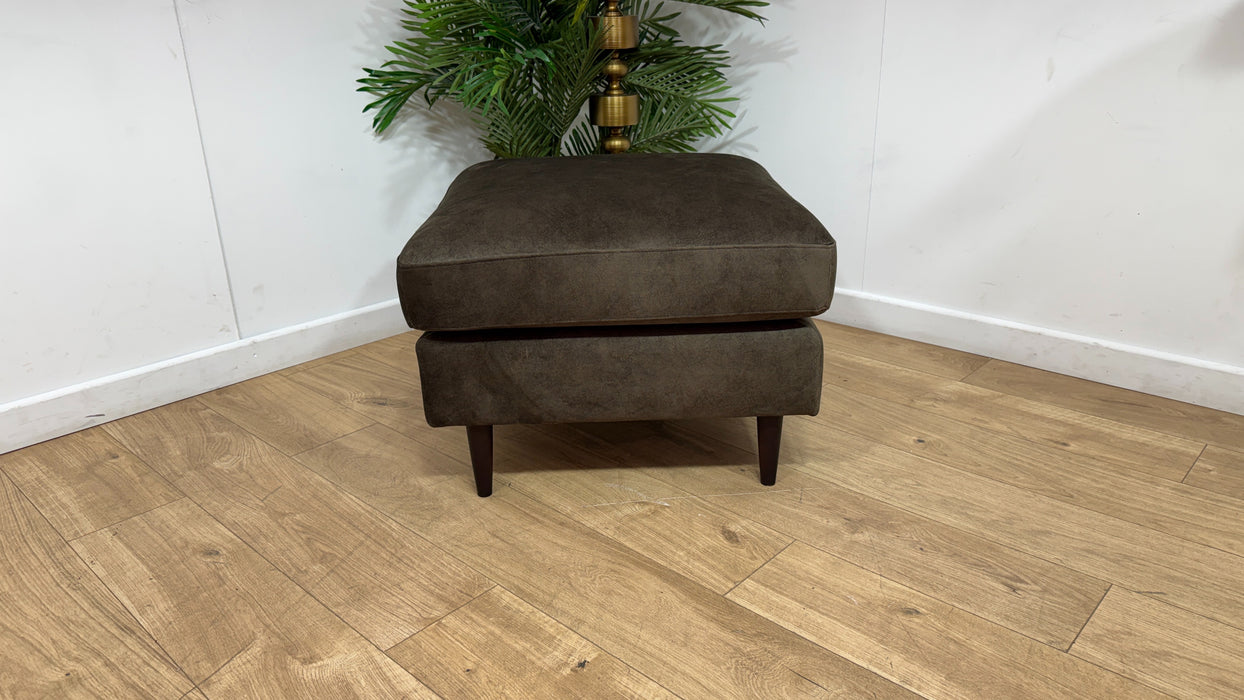 Sofology Hackney Fabric Memory Foam Footstool in Lifestyle Dapple Olive Green