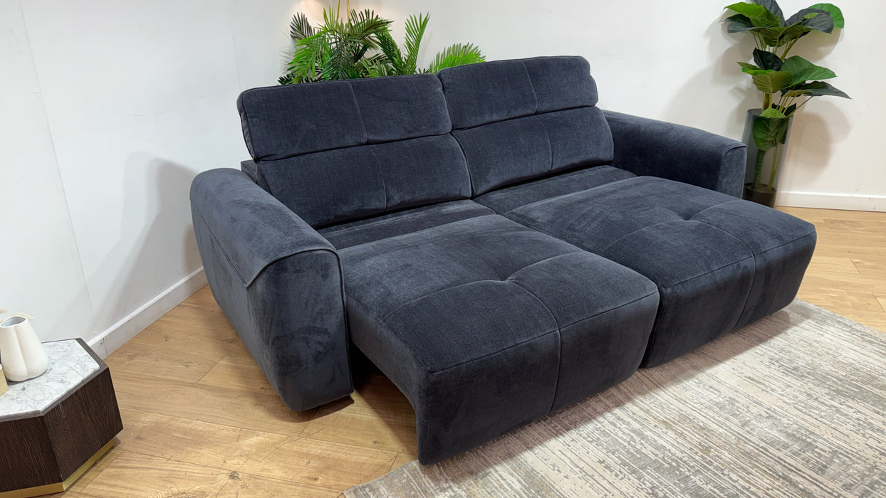 Sofology Riviera 3 Seater Fabric Sofa + Motion Chaise in Ink