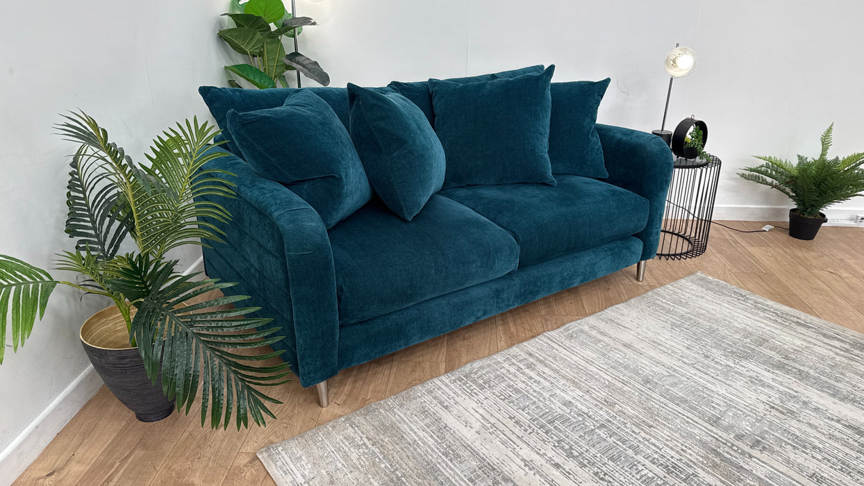 Sofology The Midland Hill 3 Seater Fabric Sofa in Chamonix Teal