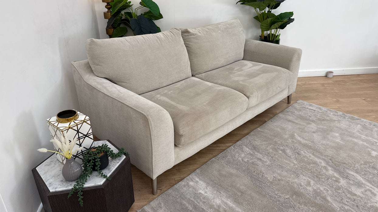 Sofology Mayfair Fabric 3 Seater in Soft Chenille Linen