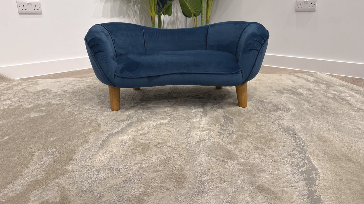 Sofology Perle Fabric Small Dog Sofa in Plush Teal