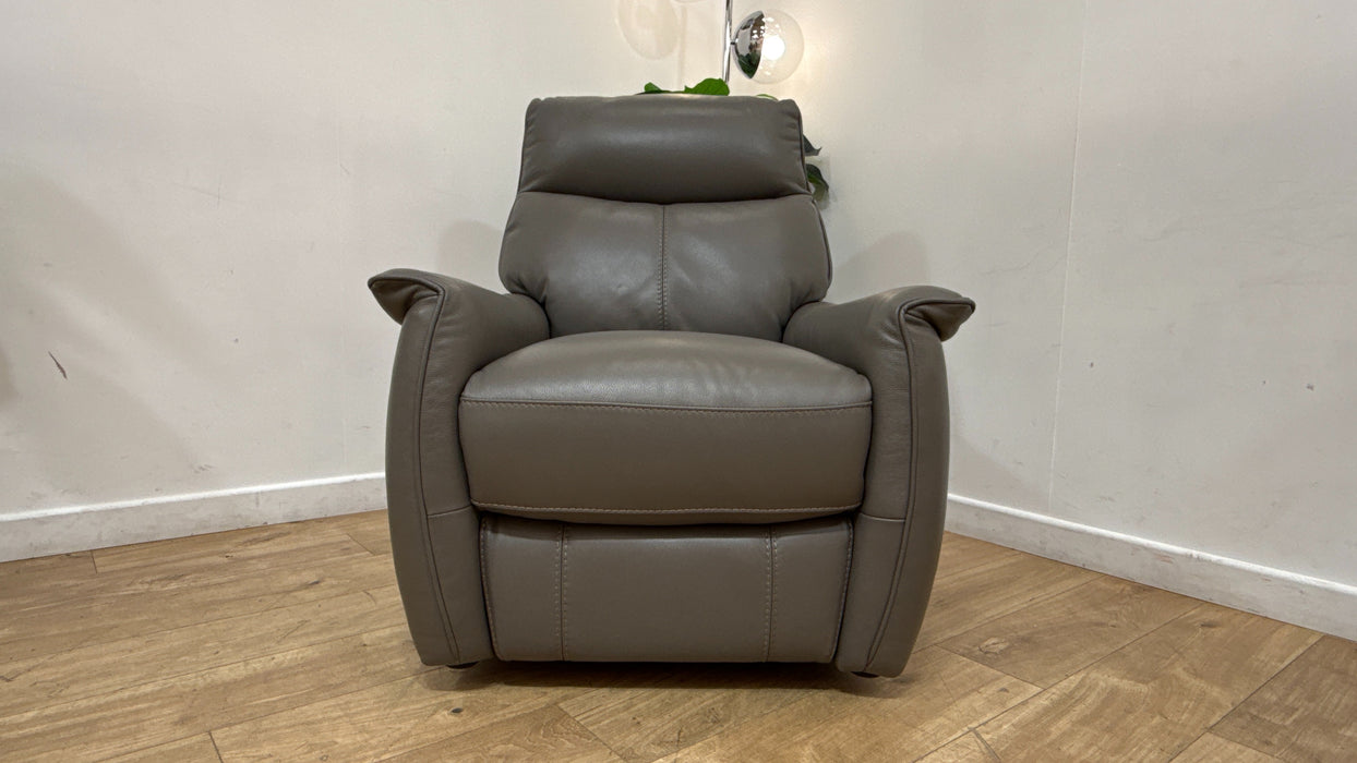 DFS Spiral Leather Swivel/Rocker Chair — The Sofa Clearance Outlet