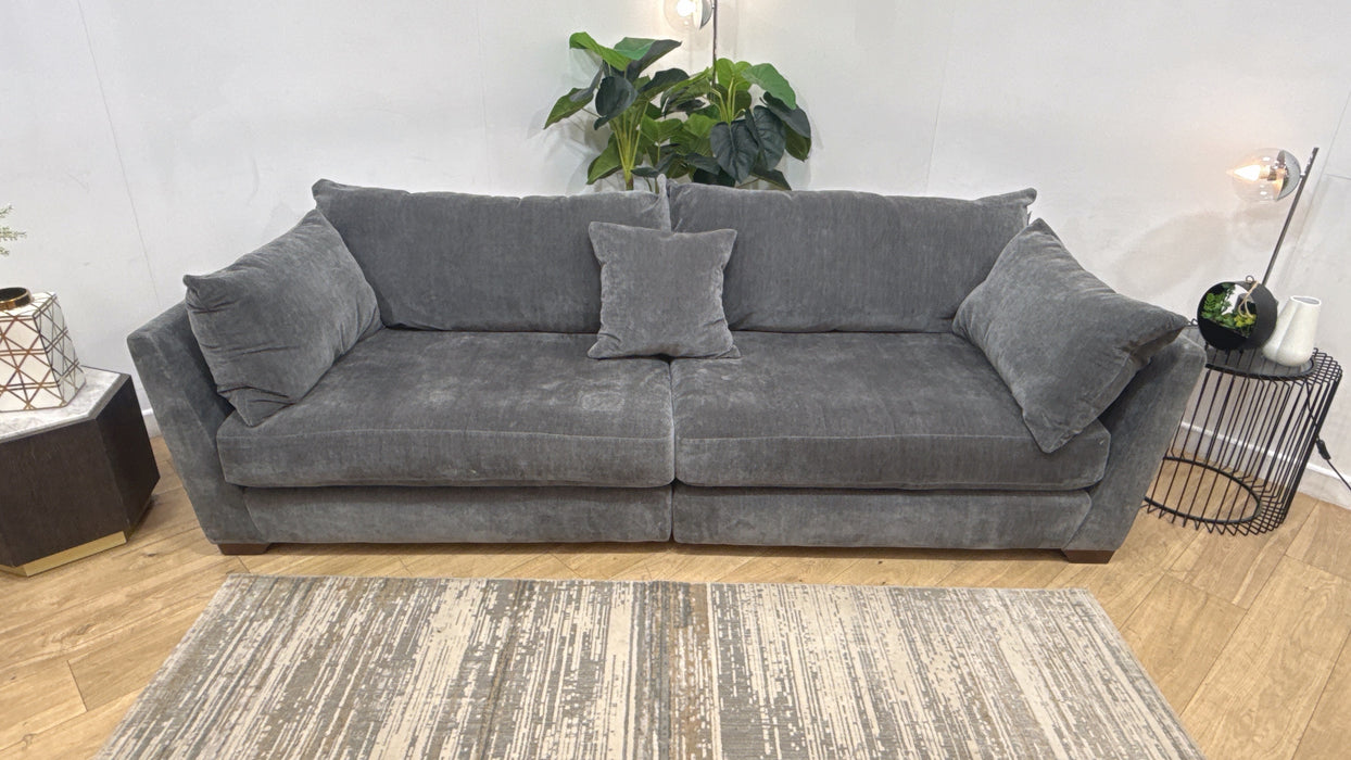 Sofology Tallulah Fabric 4 Seater Split in Soft Chenille Slate