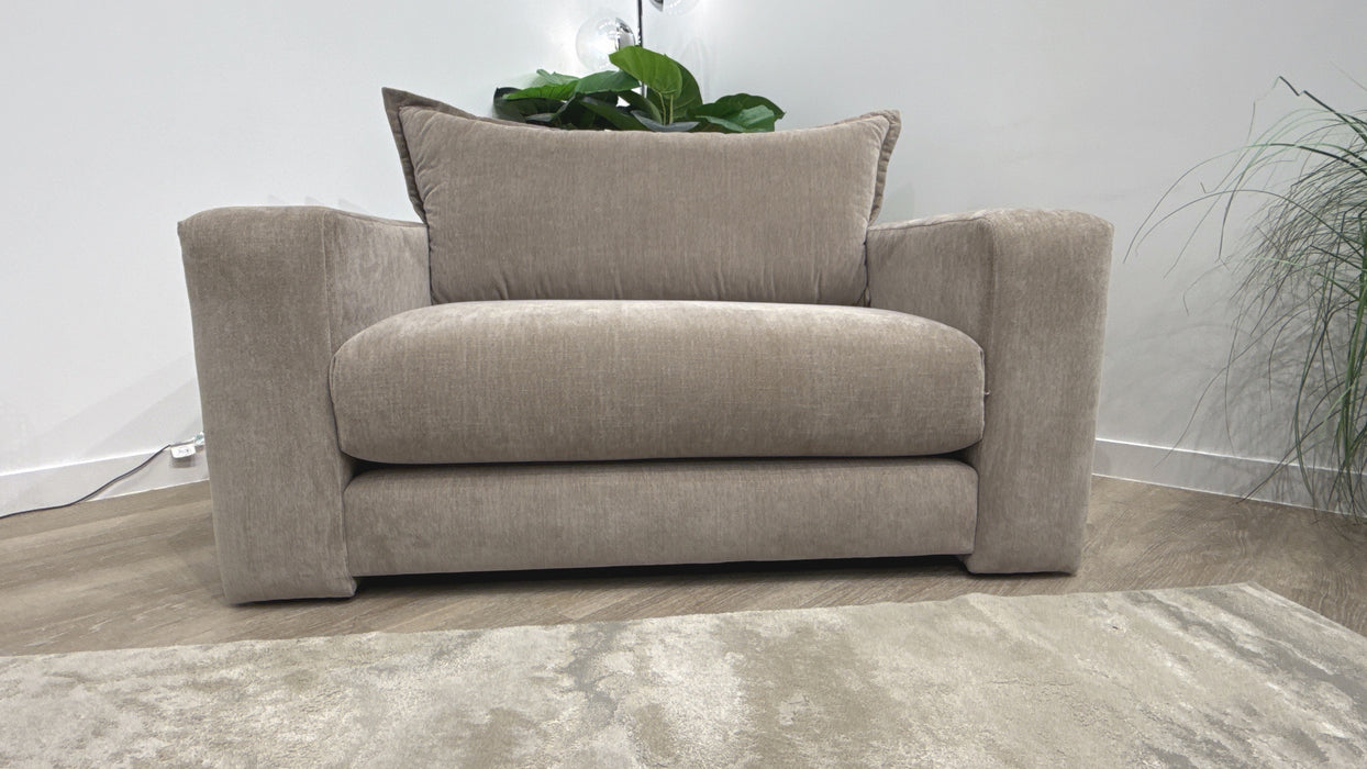 Sofology Cove Fabric Loveseat in Soft Chenille Wicker Mix