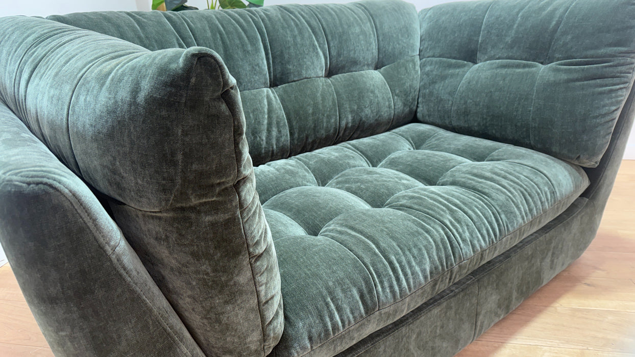 Sofology The Cocoon Fabric 2 Seater in Relaxed Chenille Pine