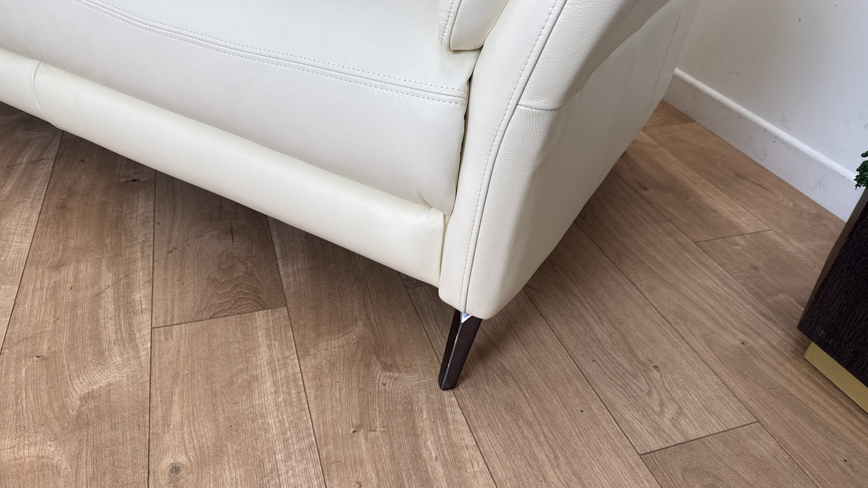 Sofology The Missouri 2.5 Seater Leather Sofa in White