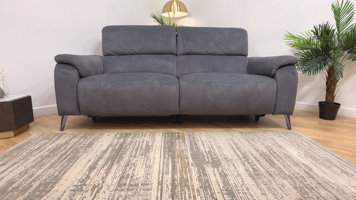 Sofology Bailey Fabric 2.5 Seater Power Recliner in Lifestyle Flecked Charcoal
