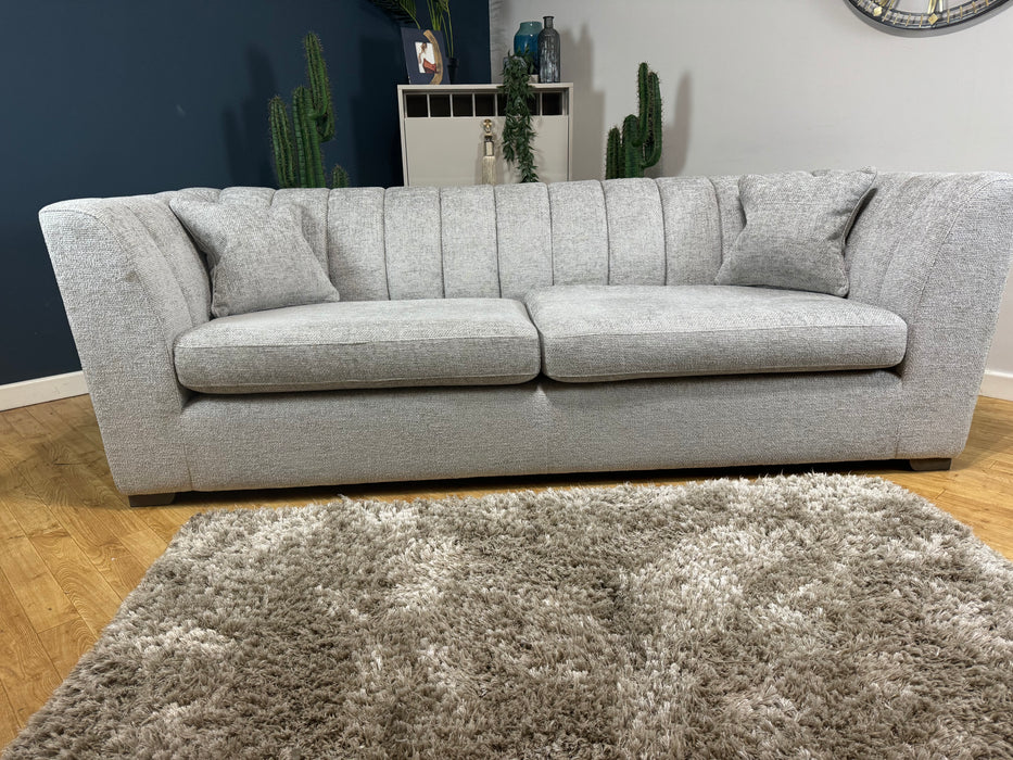 Downtown Fabric 4 Seater - Basketweave Silver - ( WA2 )