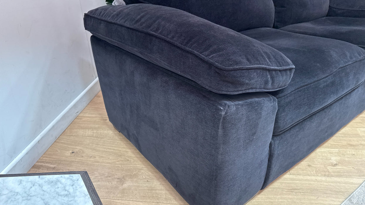 Sofology Brixton Fabric 3 Seater in Soft Chenille Ebony Mix