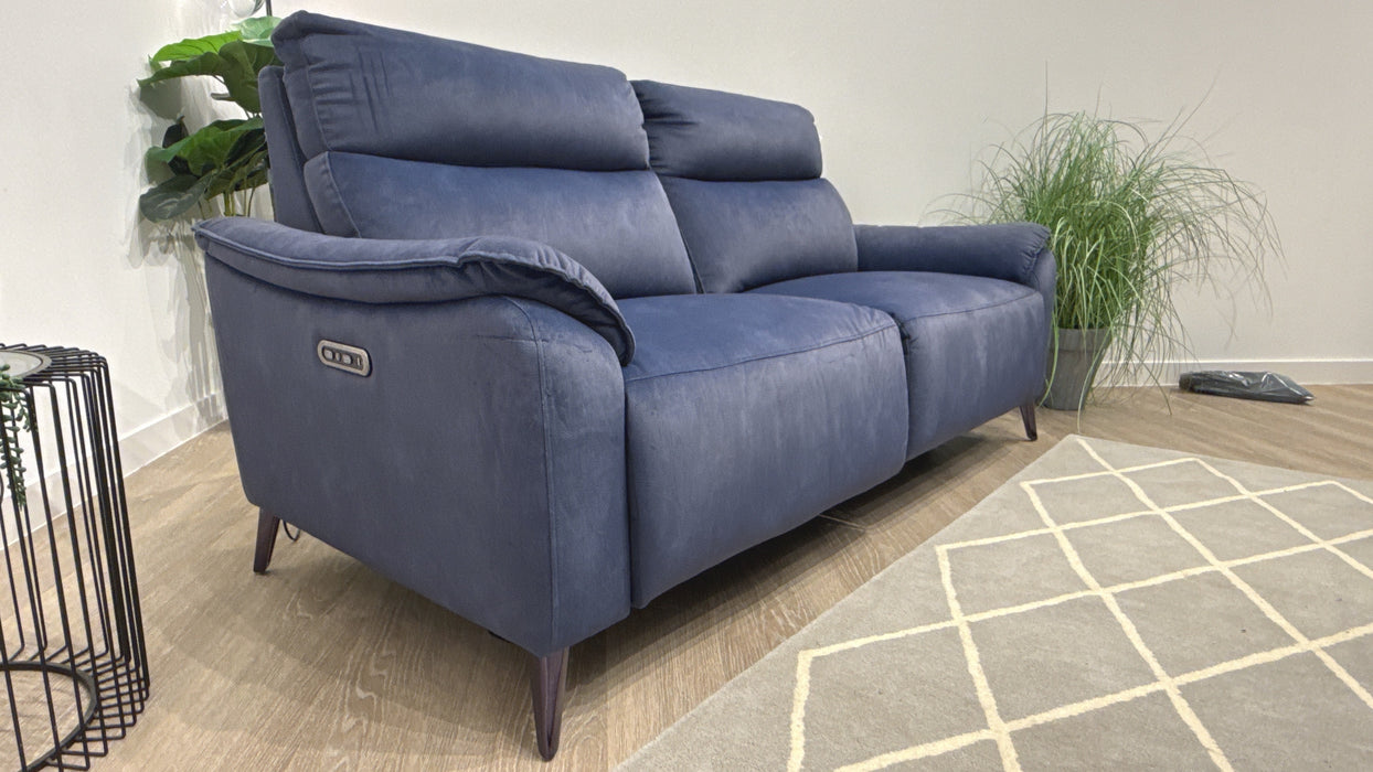 Sofology Arlo Fabric 2.5 Seater Power Recliner/Headrest in Lifestyle Flecked Navy