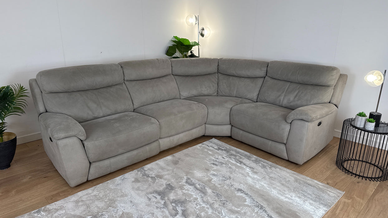 Hibbett 2 Corner 1 Fabric Power Recliner sofa