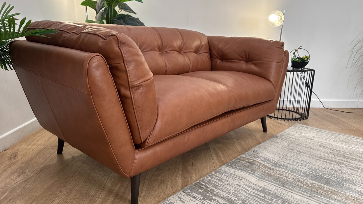 Sofology Hygge Leather 2 Seater in Relaxed Soft Tan
