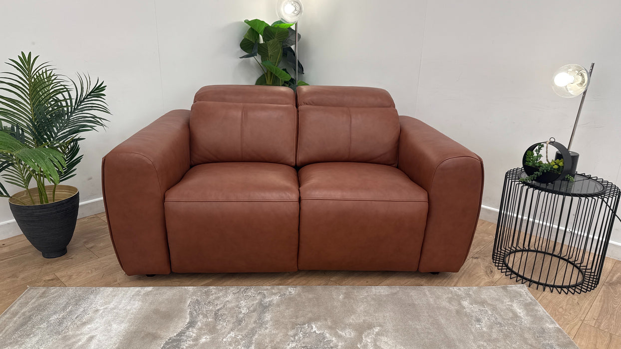 Sofology Bohemia Leather 2 Seater In Cognac