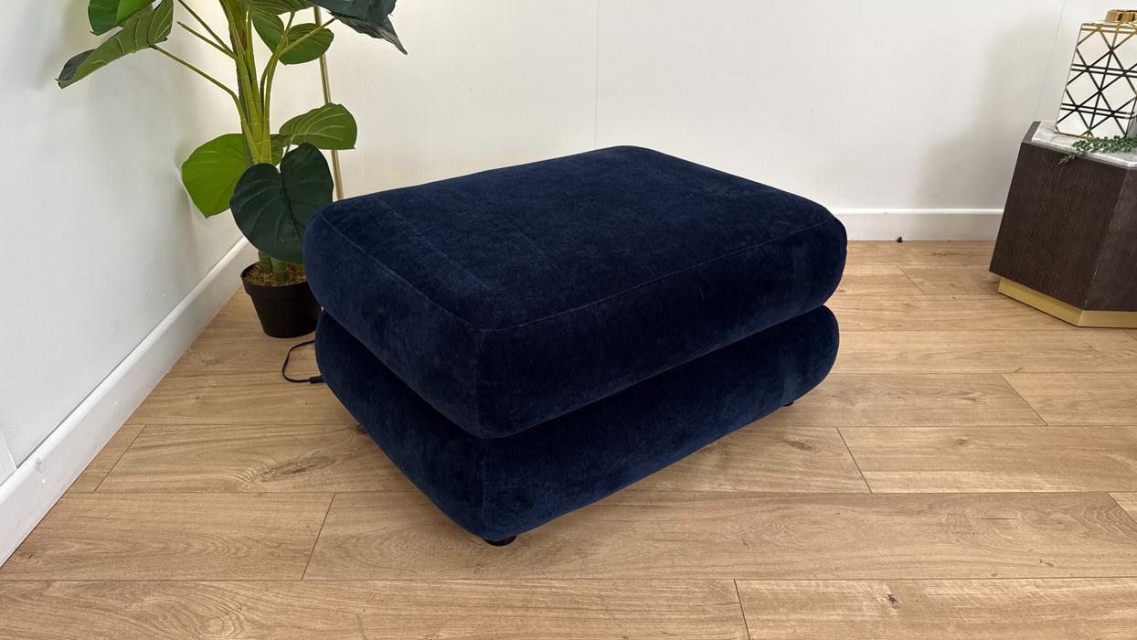 Sofology Dalston Fabric Designer Footstool in Navy Limited Edition