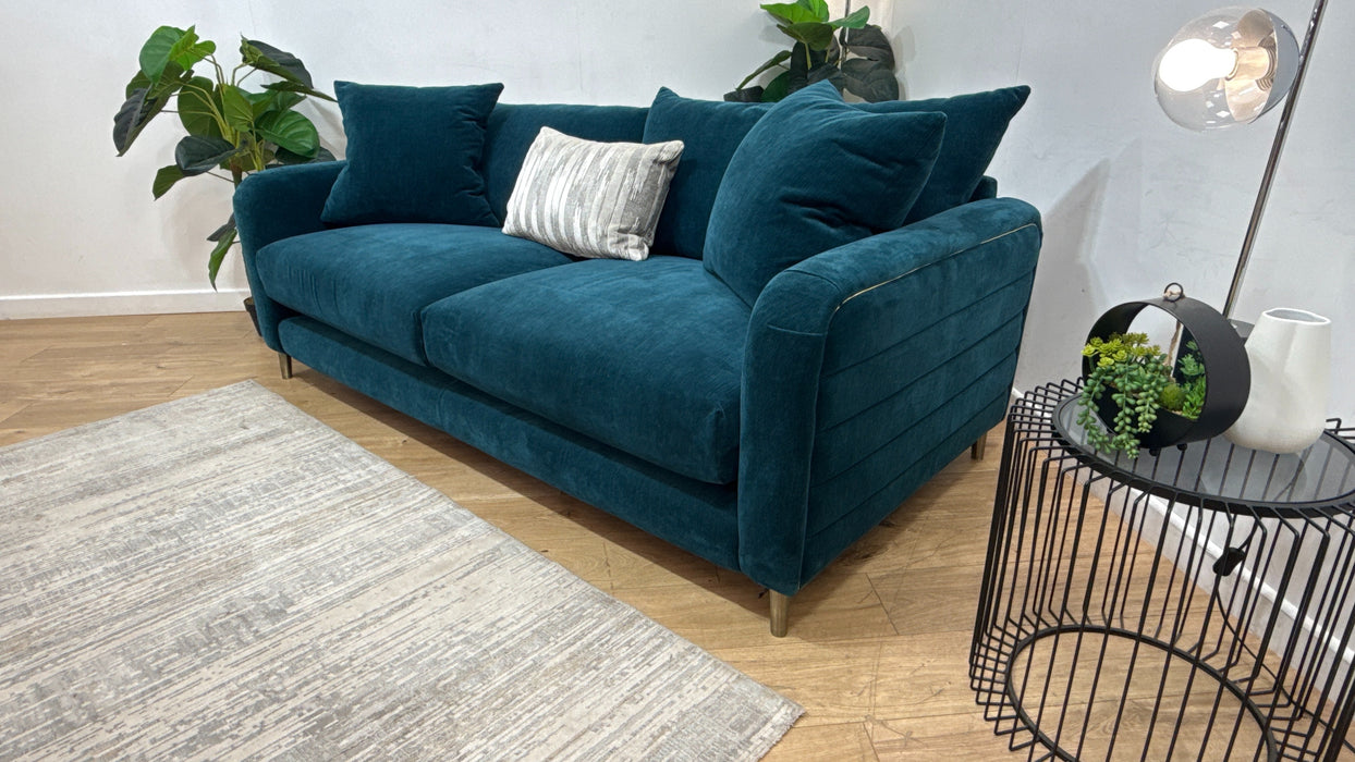 Sofology Midland Hill Fabric 4 Seater in Chamonix Teal/Falletto Silver Mix