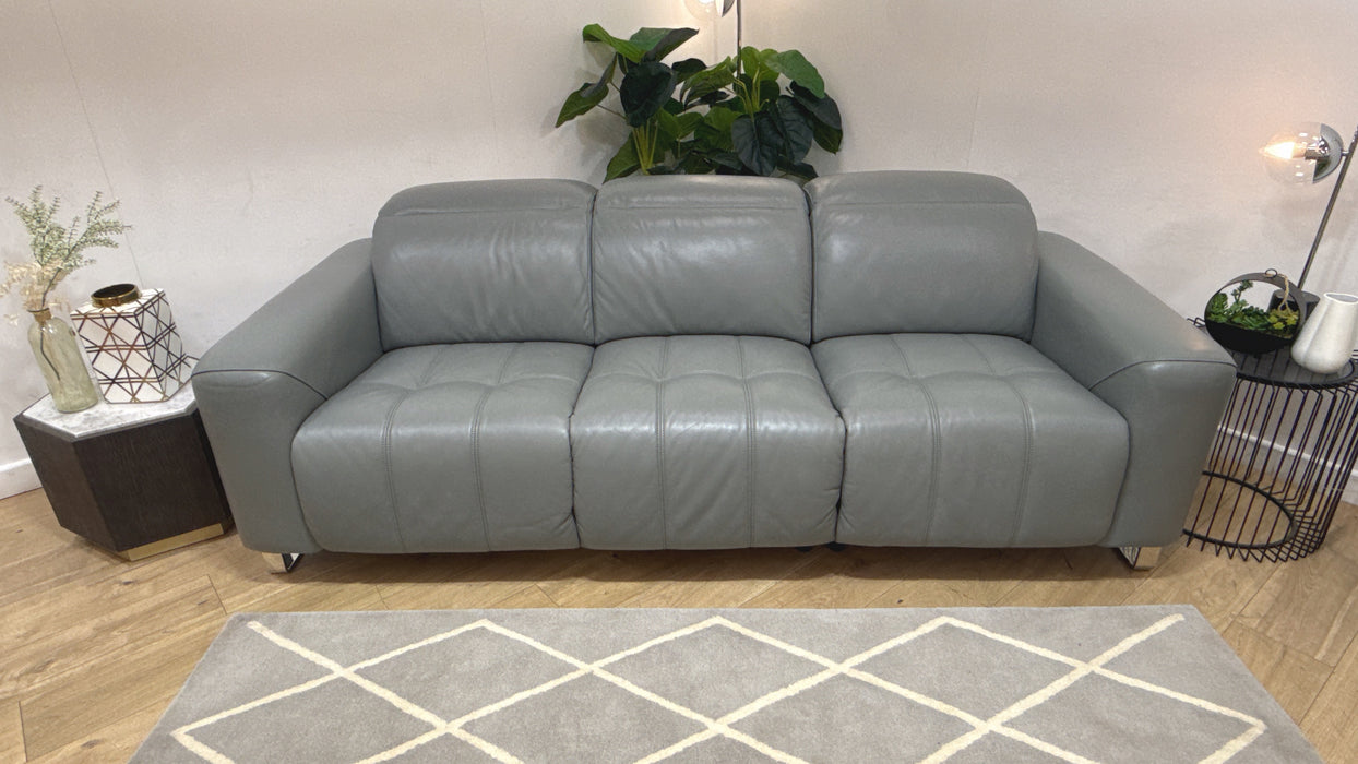 Sofology Marvella Leather 3 in Granite Teal