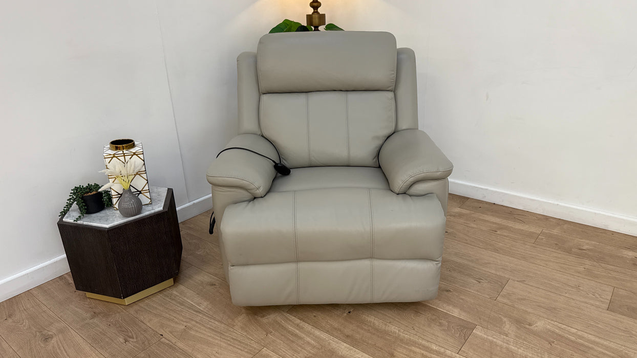 Sofology Gracie Leather Chair Rise & Tilt in Trusty Sheen Lead Grey