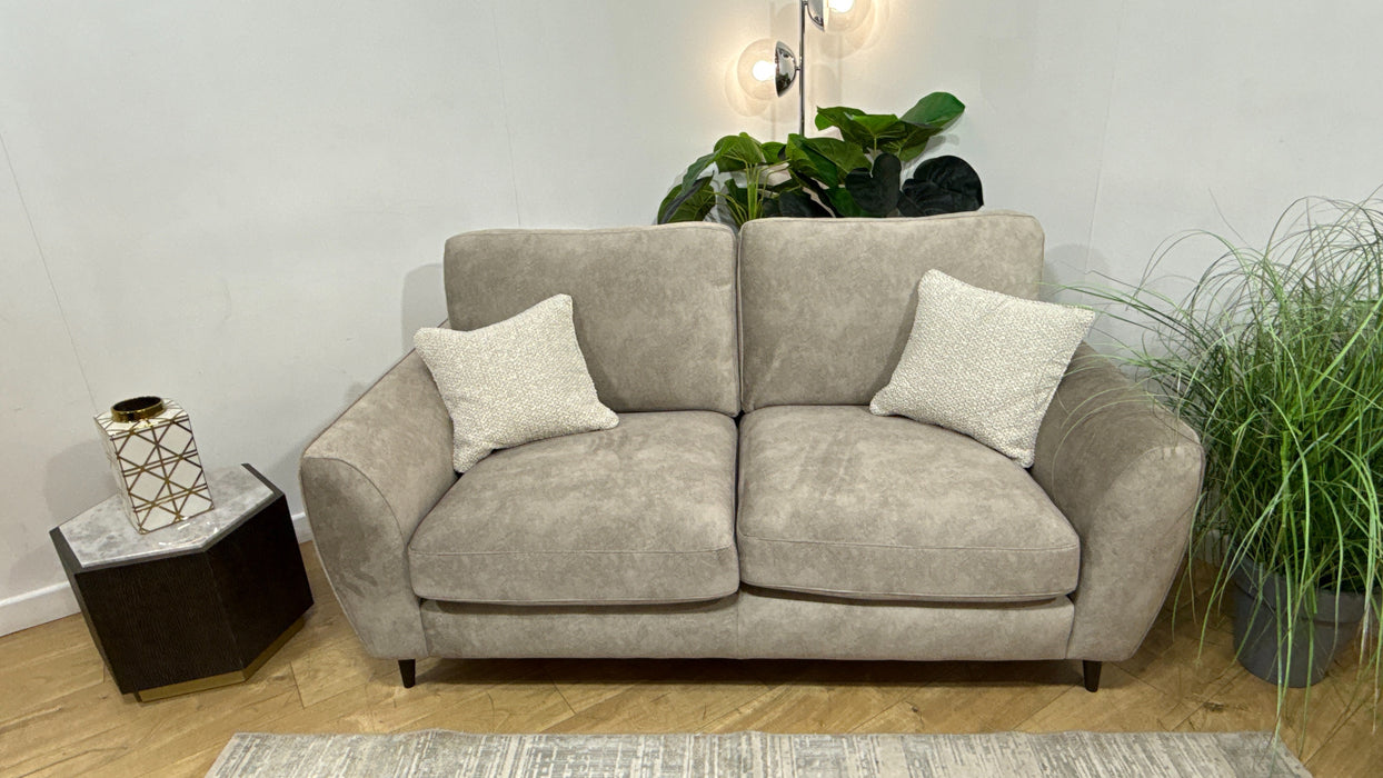Sofology Hackney Fabric 2 Seater Memory Foam Seats in Lifestyle Dapple Stone Mix