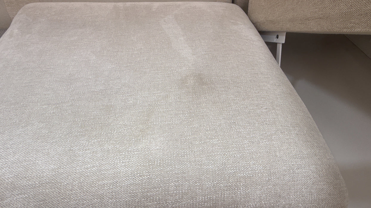 Sofology Portobello Fabric 3 Seater Chaise Sofabed Sprung Seats Storage Hybrid Pocket Mattress in Linen Look Chenille Natural Mix