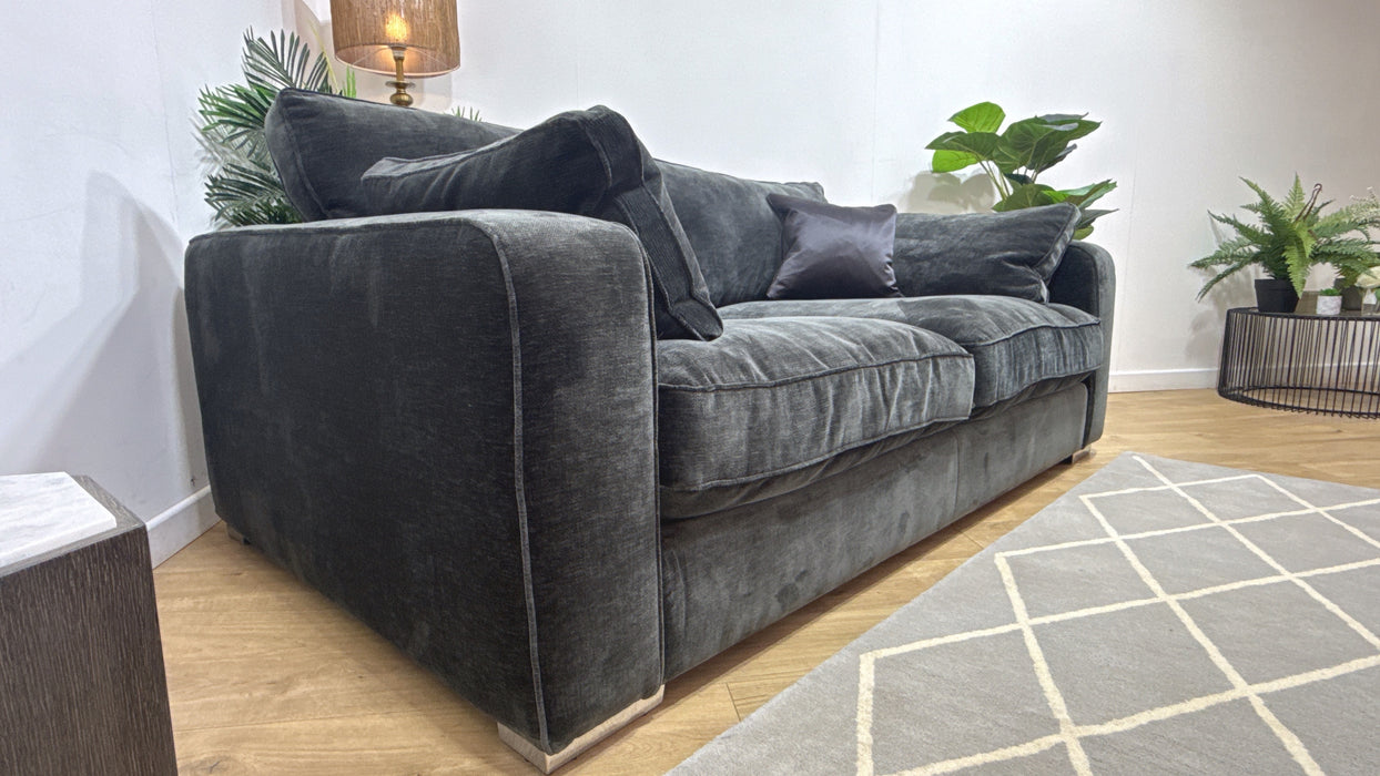 Sofology Cavalli Fabric 2.5 Seater in Deluxe Chenille Slate Mix
