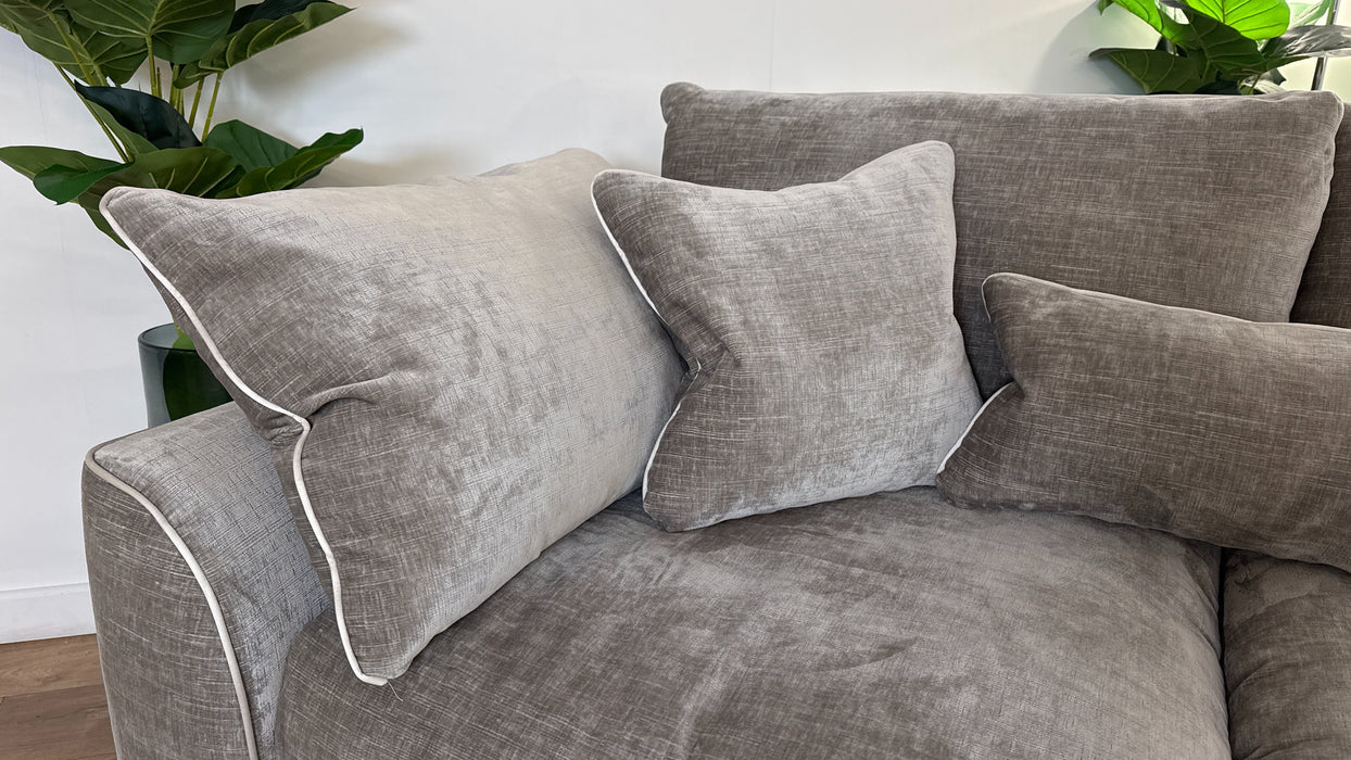 Sofology Georgio Fabric 3 Seater in Stone Mix