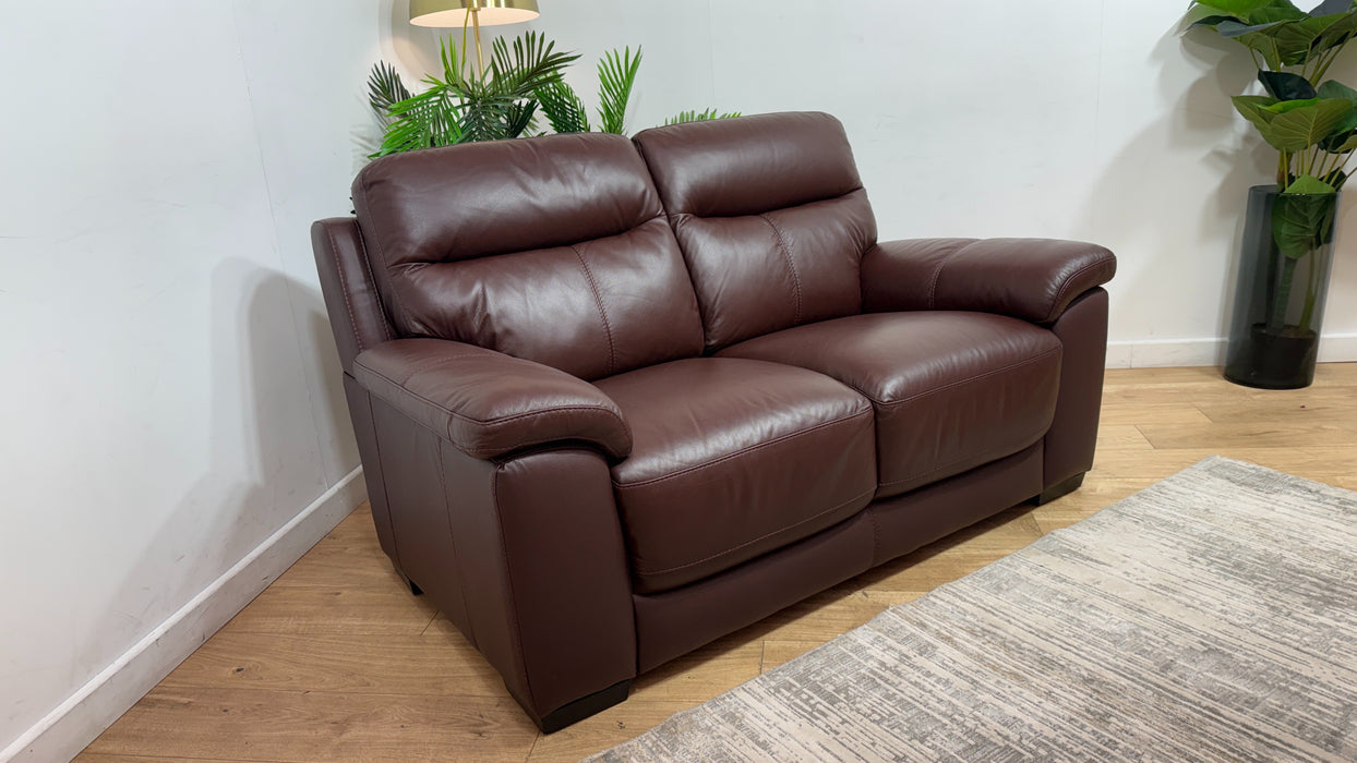 DFS Tristan 2 Seater Sofa in Leather Chestnut