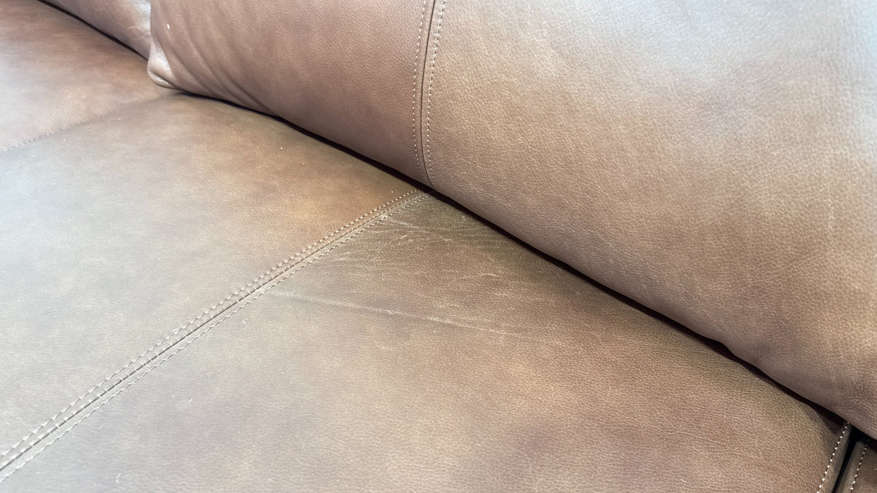 Sofology The Adler Leather 4 Seater in Relaxed Soft Brown