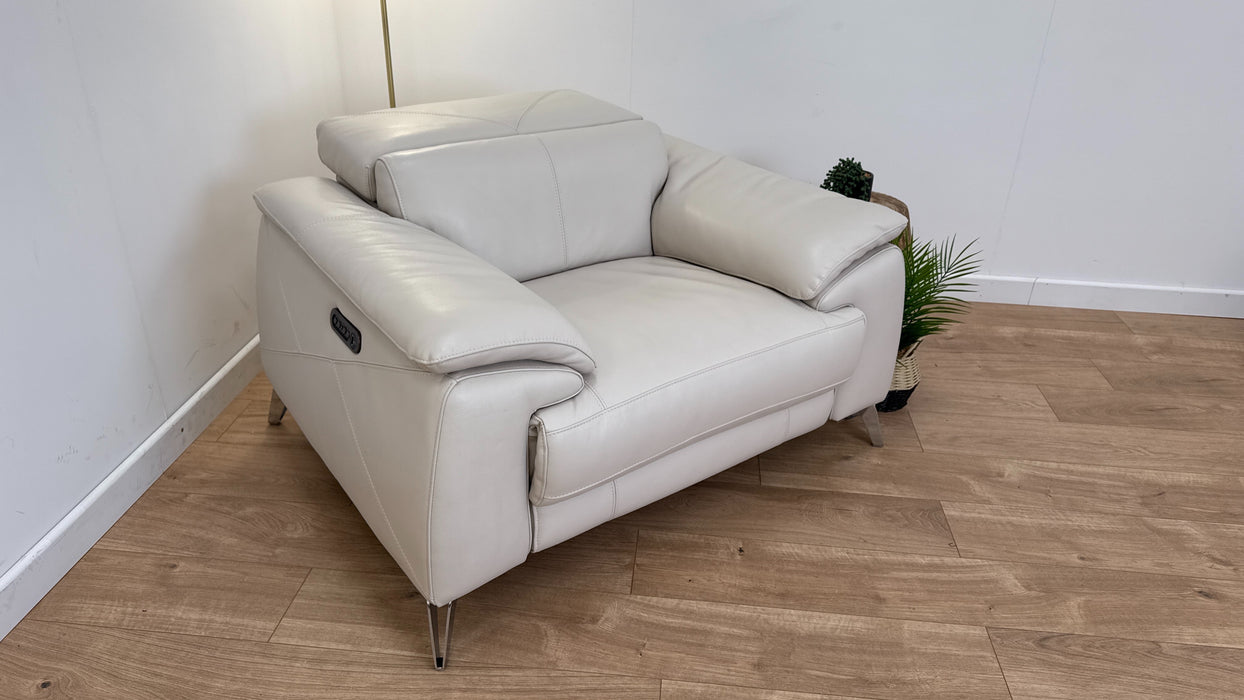 Caldo Leather Power Recliner + Power hdrst