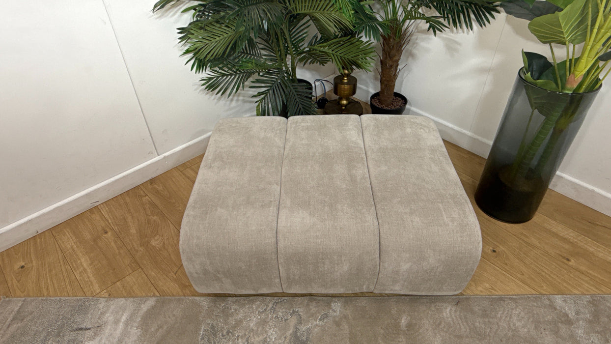 Sofology Waldorf Fabric Storage Footstool in Soft Chenille Linen