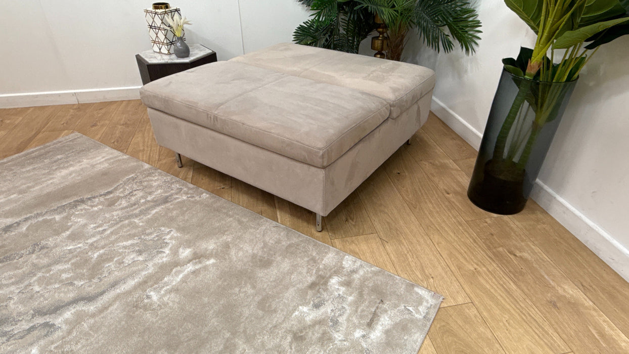 Sofology Illinois Fabric Designer Footstool in Toronto Grey