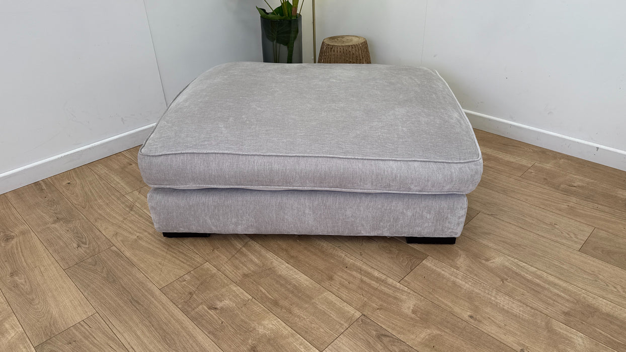 Sofology Laurent Fabric Footstool in charcoal All Over