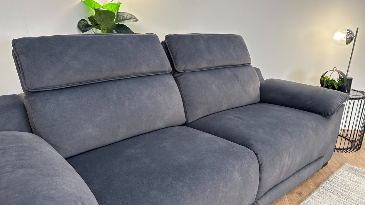 Sofology The Benz 3 Seater Sofa in Lifestyle Flecked Fabric Charcoal