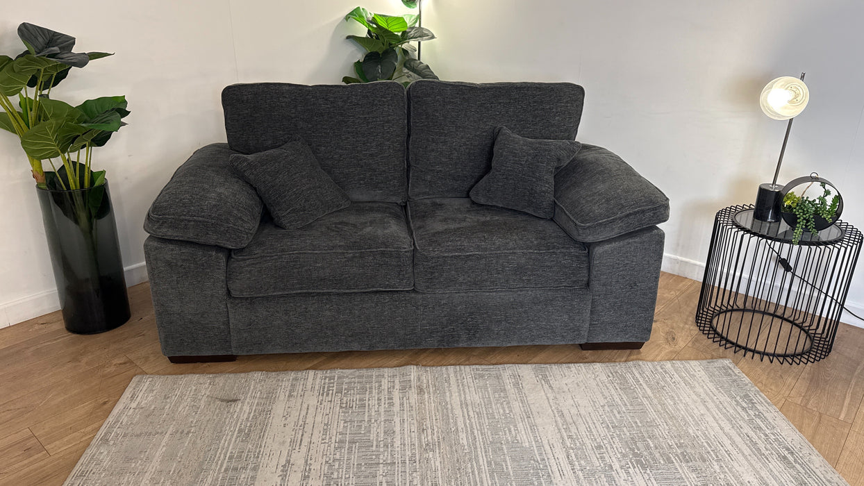 Sofology Brixton Fabric 2 Seater in Charcoal All Over
