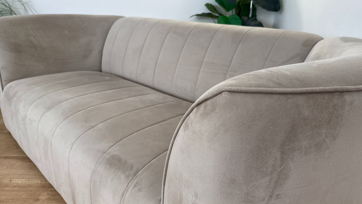 Sofology The Fitzrovia 2 Seater Fabric Sofa in Matt Velvet Stone Mix Without Trim