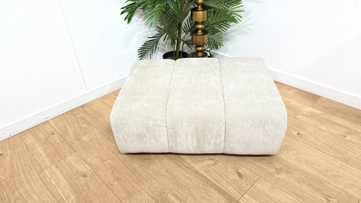 Sofology Waldorf Fabric Storage Footstool in Soft Chenille Linen