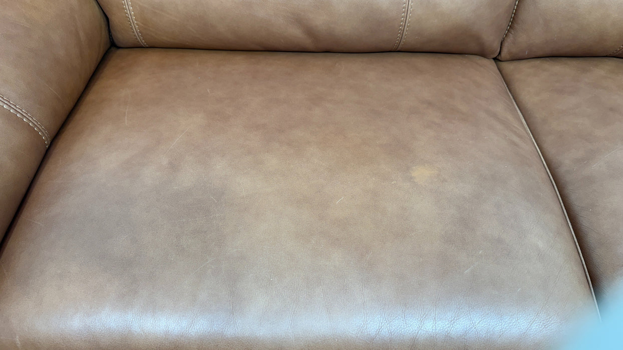 Sofology Santina Leather 3 Seater in Relaxed Soft Tan