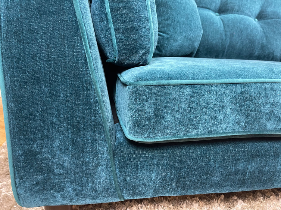 Cricket Loveseat Limited Edition Soft Chenille Teal Fabric (WA2)