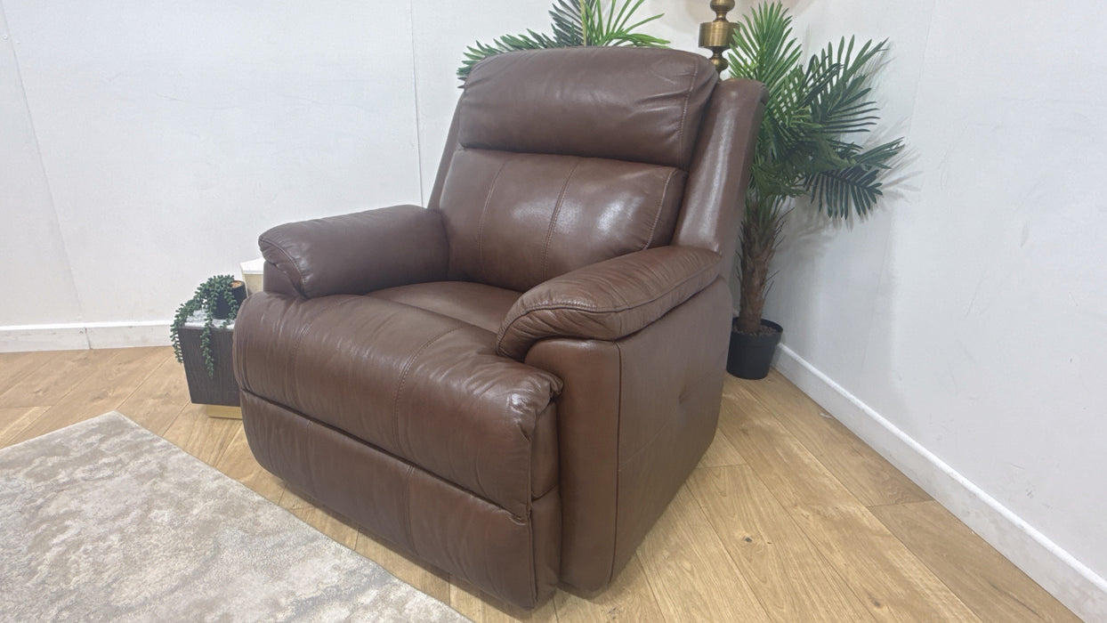 Sofology Gracie Chair in Trust Sheen Leather Chocolate