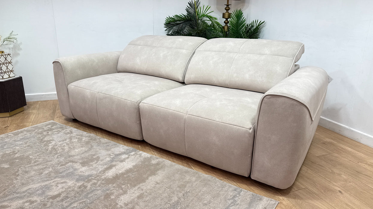 Sofology Riviera Fabric 3 Seater Motion Chaise in Lifestyle Flecked Ivory