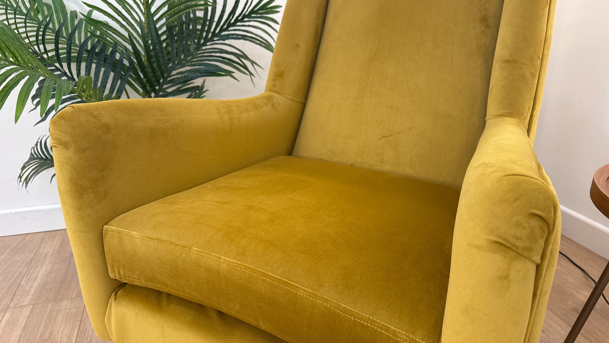 Peace 1 Seater - Fabric Accent Chair - Mustard