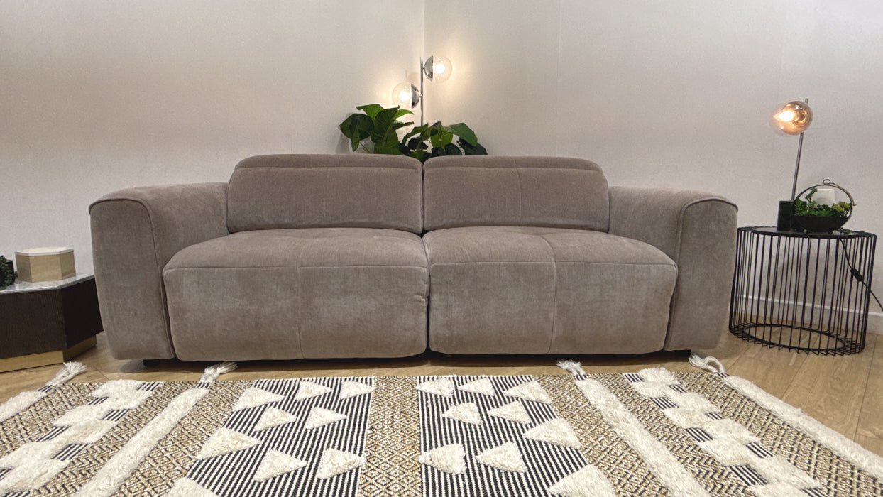 Sofology Riviera Fabric 3 Seater Motion Chaise in Relaxed Chenille Nutmeg