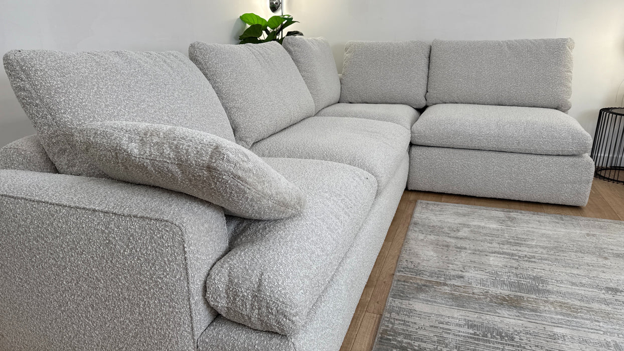 DFS The Airee Fabric Sofa in Neutral Bloom Neau