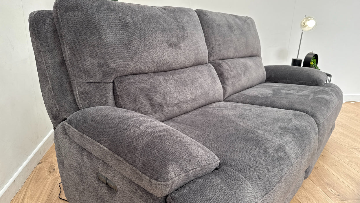 DFS Mallow Express Recliner  3 Seater in Charcoal