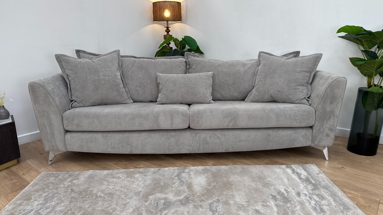Sofology Luella Fabric Grande Sofa in Soft Sherpa Silver