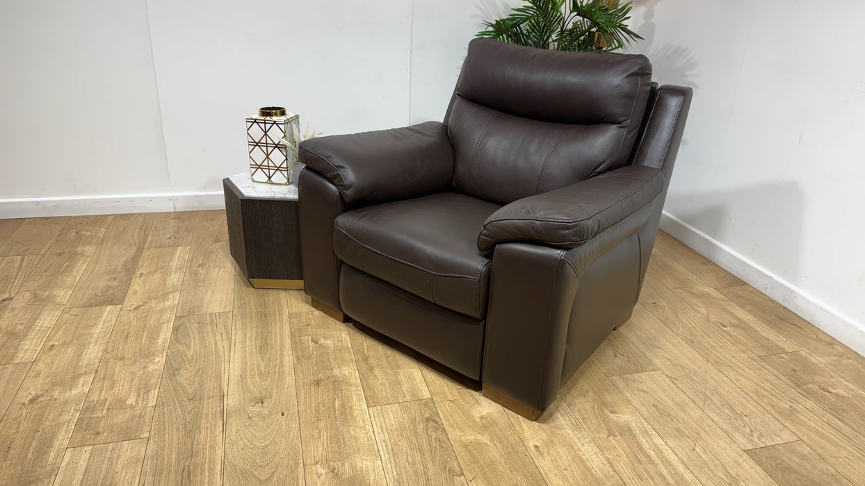 DFS Premiere Leather Chair in Brown