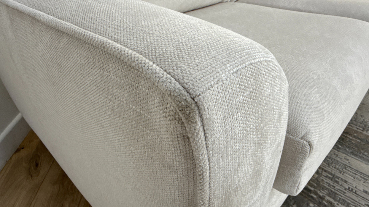 Sofology Mayfair Fabric 2 Seater Foam Seats in Linen Look Chenille Mist/Pearl Mix