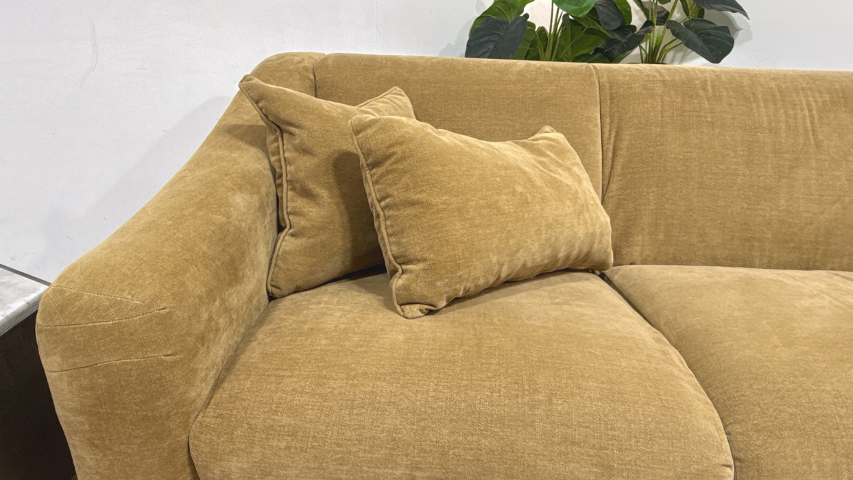 Sofology Bonbon Fabric 3 Seater in Aston Almond