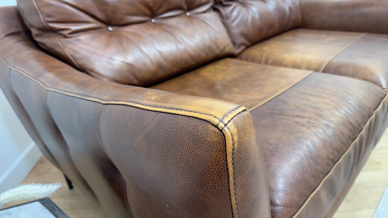 Sofology Cordelia Leather 2 Seater in Virginia Whiskey