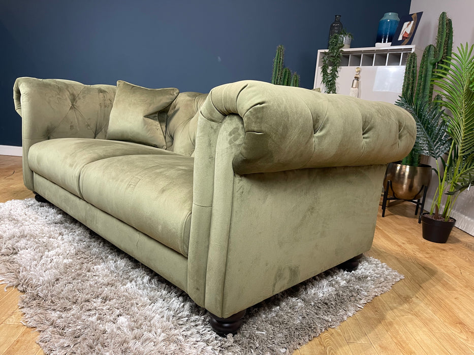 Balmoral 2 Seater Matt Velvet Moss Fabric (WA2)